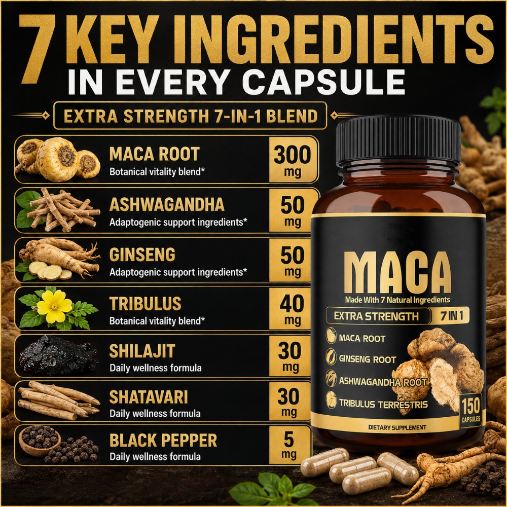 Kapsułki z korzeniem Maca 7-w- – Herbal Queen recenzja i cena
