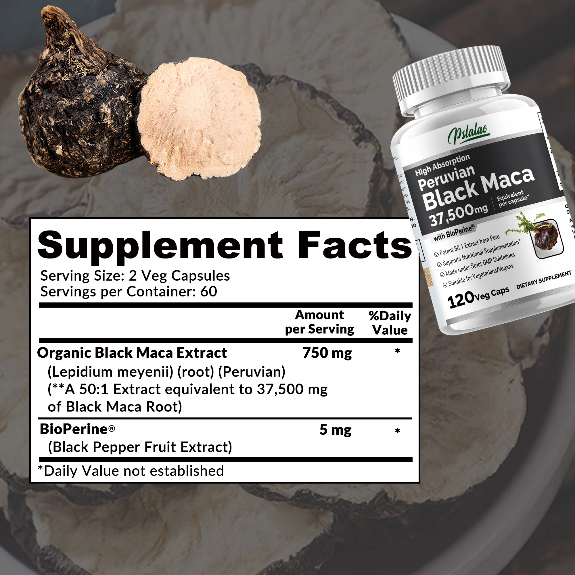 Czarna Maca 37500mg - Łagodzi  – Herbal Queen recenzja i cena